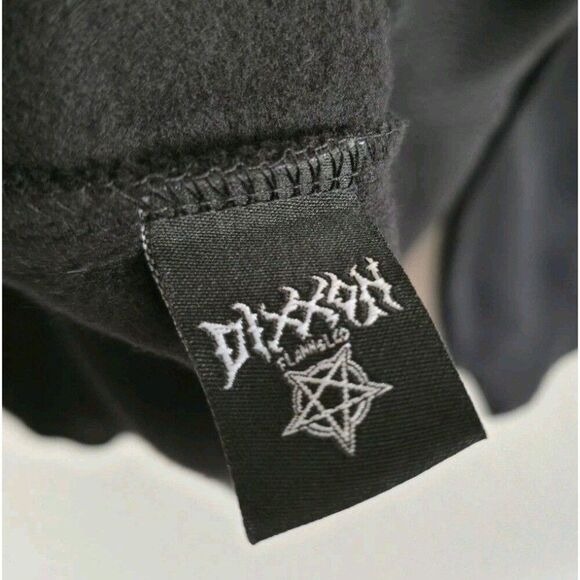 Dixxon Flannel Crewneck Sweater Fleece  Men's XL Black Long Sleeve NWT - Picture 6 of 11